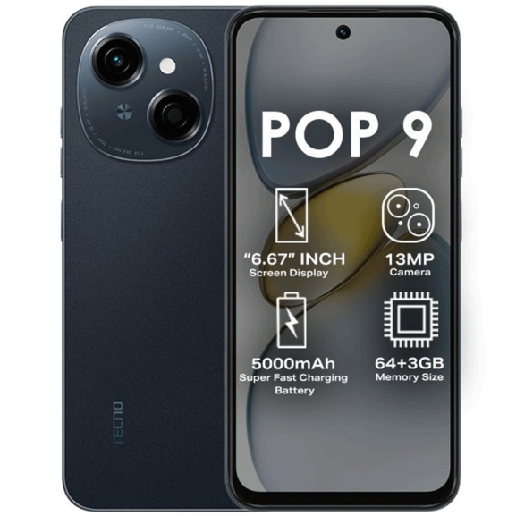 Tecno-Pop-9  Mémoire 64 GB